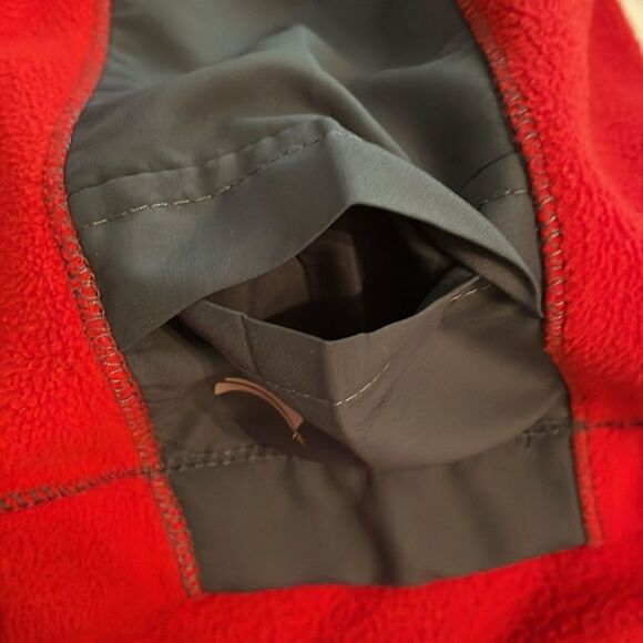 Alo Yoga Red Gray Pullover Fleece 1/4 Zip Jacket Womens Size Medium - Picture 10 of 12